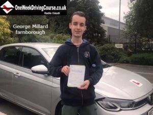 George Millard - Farnborough driving test success