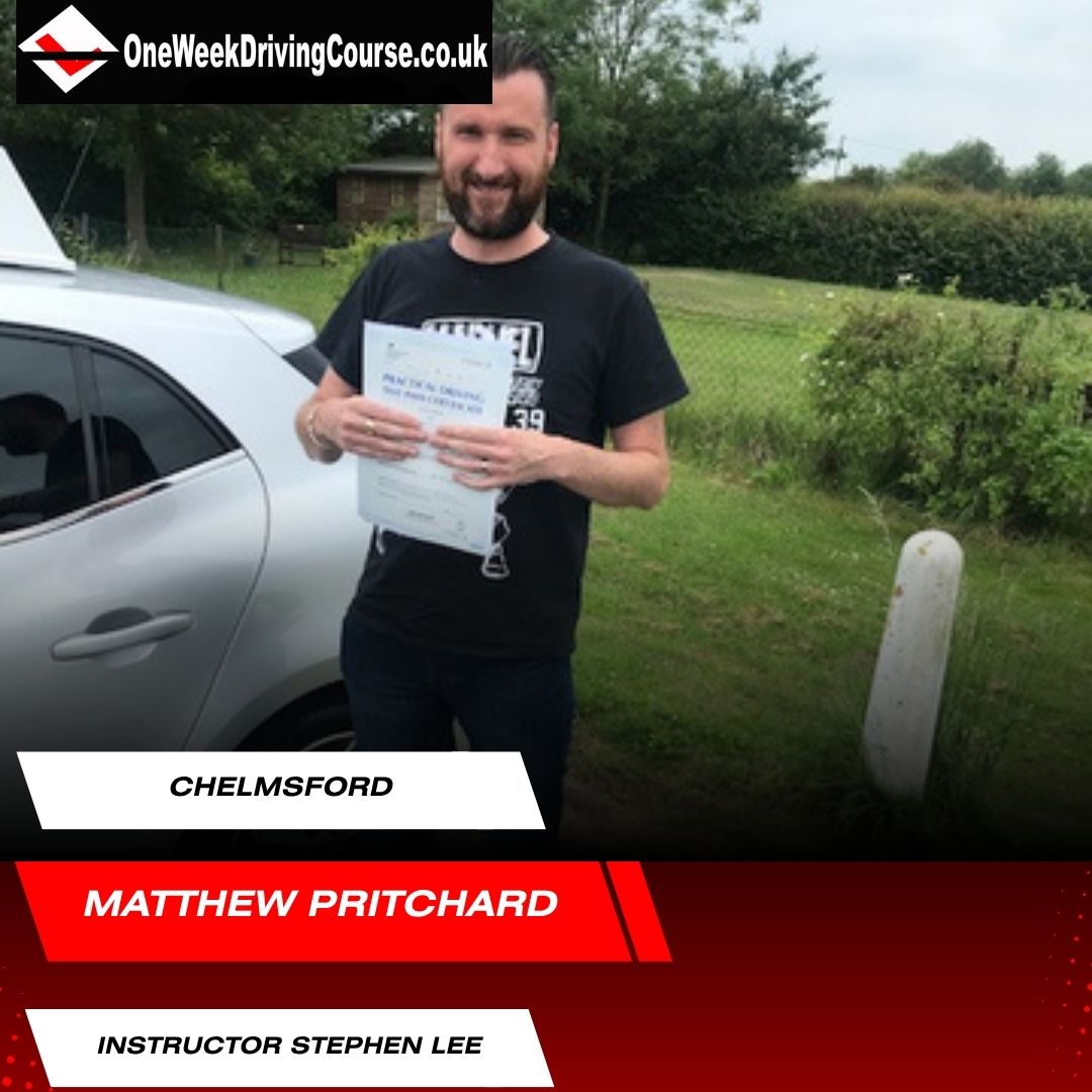 Intensive Driving Courses Chelmsford, Chelmer Village, Widford, Parsonage Green, Great Baddow. Driving Lessons Chelmsford, Driving Schools Chelmsford, Driving Instructors Chelmsford | Crash Courses Chelmsford | One Week Driving Courses Chelmsford | Pass your test in a week in Chelmsford | Guaranteed Pass Courses Chelmsford | Driving Lessons Chelmsford