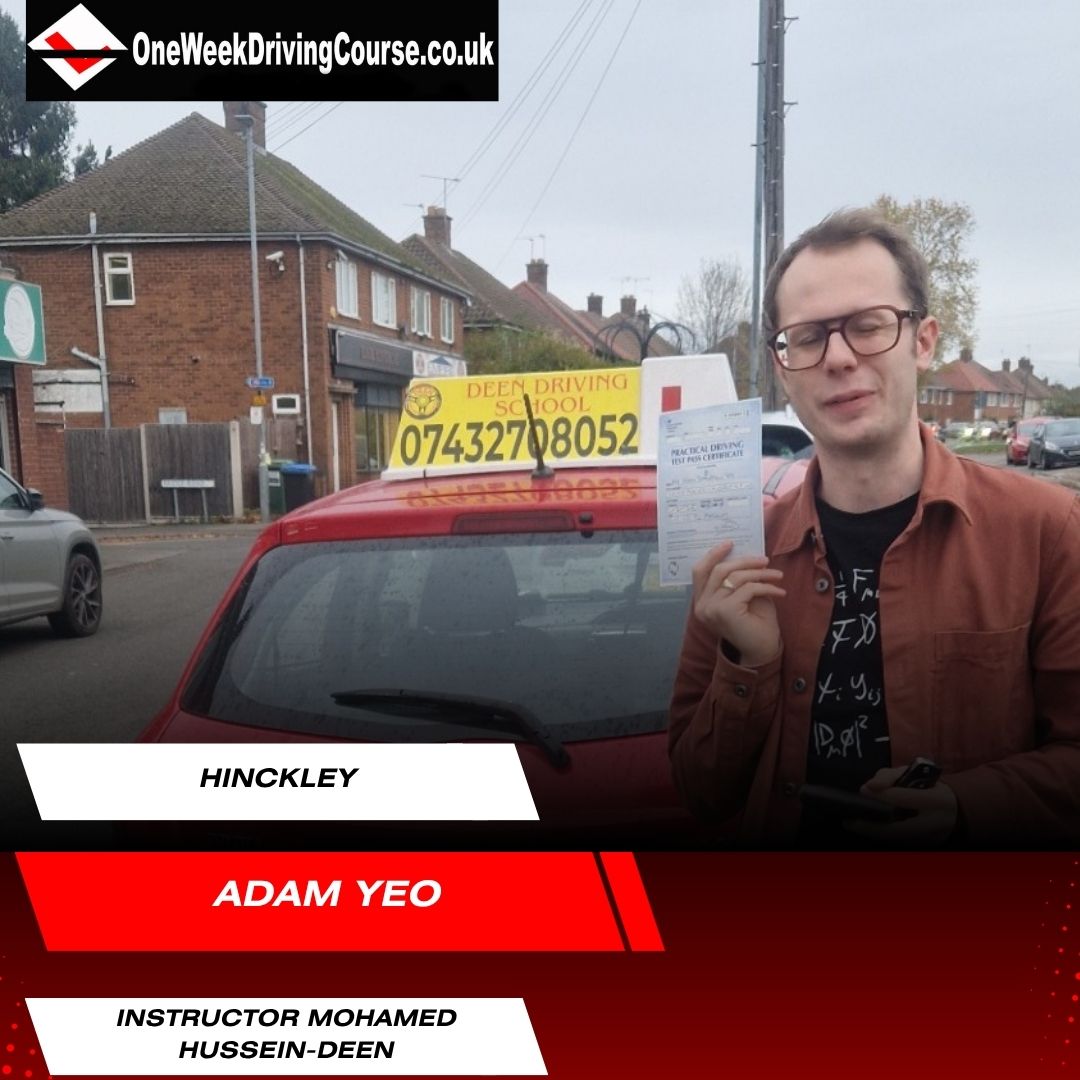 Intensive Driving Courses Hinckley, Leicester, Burbage, Barwell, Sapcote, Nuneaton. Driving Lessons Hinckley, Driving Schools Hinckley, Driving Instructors Hinckley | Crash Courses Hinckley | One Week Driving Courses Hinckley | Pass your test in a week in Hinckley | Guaranteed Pass Courses Hinckley | Driving Lessons Hinckley